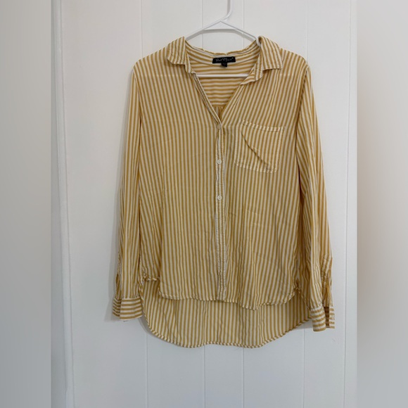 Velvet Heart Tops - Velvet Heart Mustard Striped Shirt